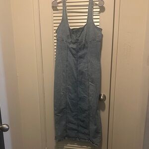 Wild Fable Blue Denim Midi Dress